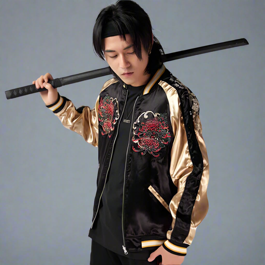 Versatile Travel Souvenir Jacket - souvenir jacket - Reversible Travel Souvenir Jacket with Embroidery - View 2