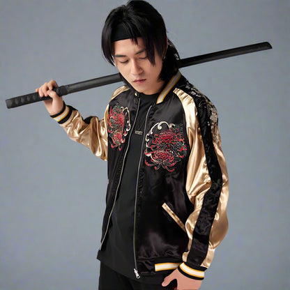 Versatile Travel Souvenir Jacket - souvenir jacket - Reversible Travel Souvenir Jacket with Embroidery - View 2