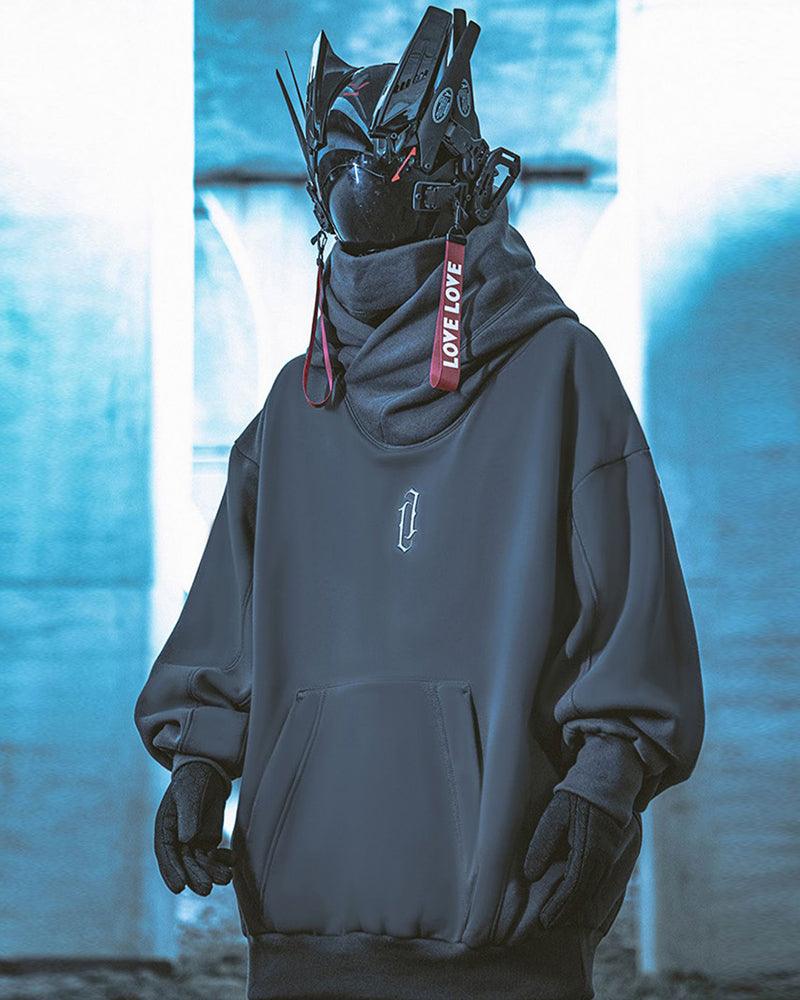 Versatile Turtleneck Scarf Hoodie -  streetwear - Stylish Versatile Turtleneck Scarf Hoodie for Everyday Wear - View 6