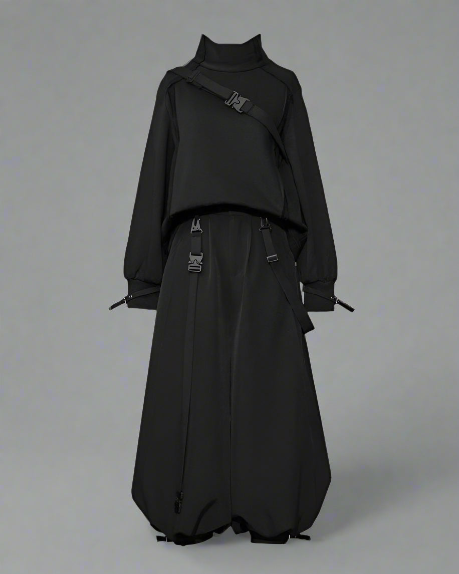 Versatile Unisex Dark Outfit Set -  three-piece set - Versatile Unisex Dark Outfit Set for Any Occasion - View 9