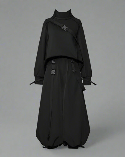 Versatile Unisex Dark Outfit Set -  three-piece set - Versatile Unisex Dark Outfit Set for Any Occasion - View 9