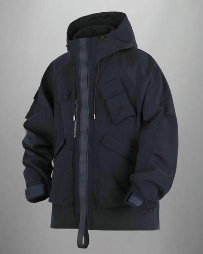 Versatile Unisex Hooded Jacket -  adaptable layering jacket - Functional Unisex Hooded Jacket with Multi-Pockets - View 13