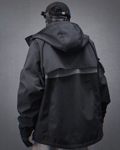 Versatile Unisex Hooded Jacket -  multi-pocket - Functional Unisex Hooded Jacket with Multi-Pockets - View 7