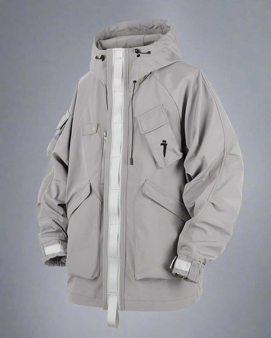 Versatile Unisex Hooded Jacket - New Arrivals - Functional Unisex Hooded Jacket with Multi-Pockets - View 11