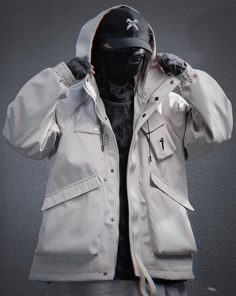 Versatile Unisex Hooded Jacket - New Arrivals - Functional Unisex Hooded Jacket with Multi-Pockets - View 2