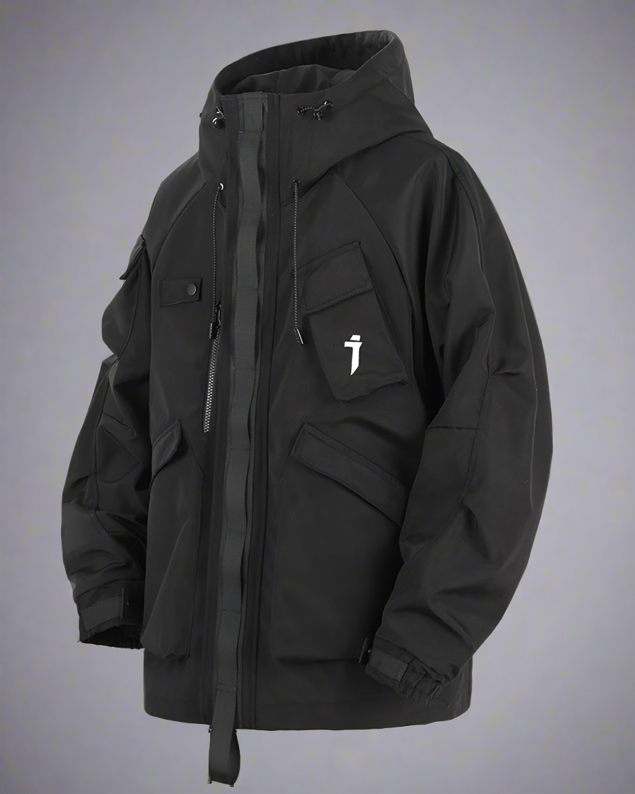 Versatile Unisex Hooded Jacket - unisex jacket - Functional Unisex Hooded Jacket with Multi-Pockets - View 12