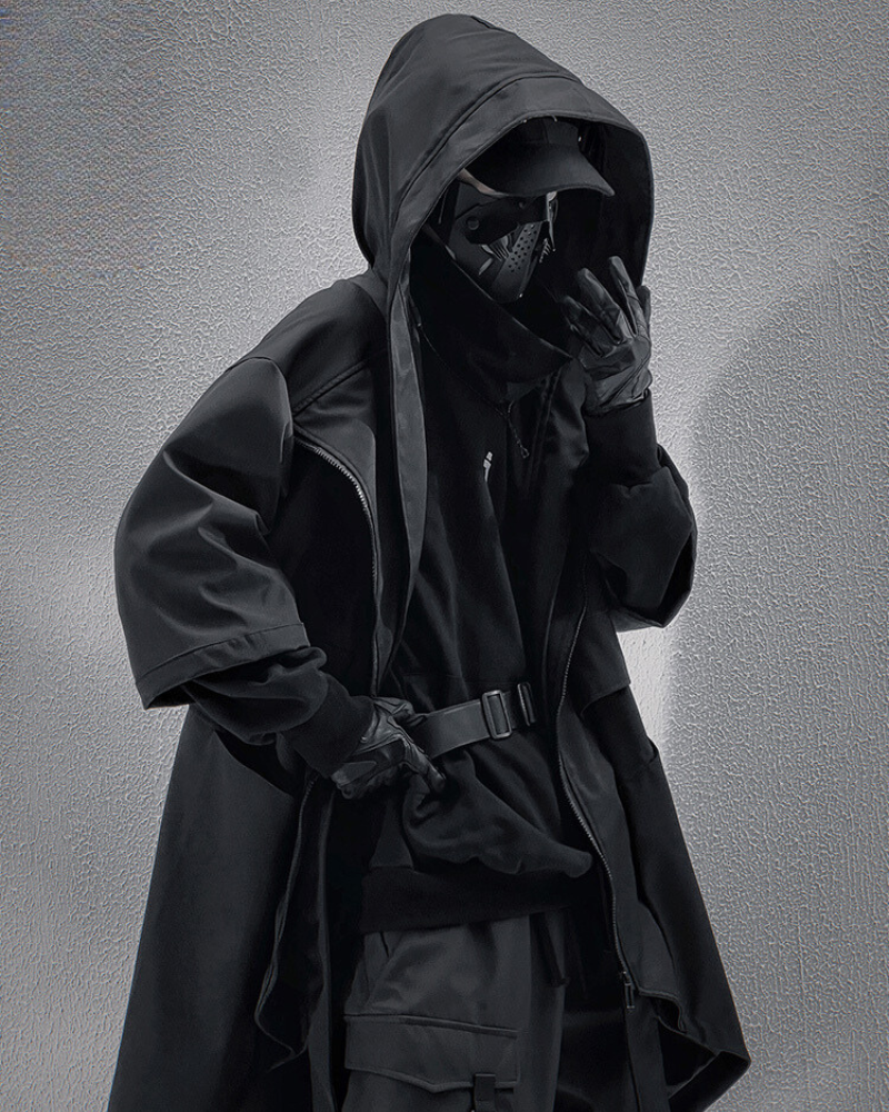 Versatile Unisex Techwear Jacket -  adjustable fit jacket - Versatile Unisex Techwear Jacket for All Seasons - View 3