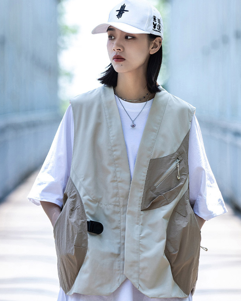 Versatile Urban Backpack Vest -  techwear aesthetics - Urban Backpack Vest for Versatile Winter Fashion - View 8