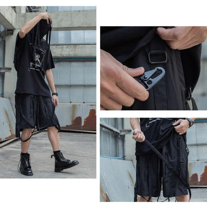 Versatile Urban Cargo Shorts -  techwear - Urban Cargo Shorts with Ample Storage and Durability - View 6
