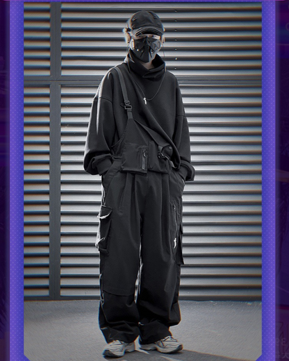 Versatile Utility Overall Pants -  multi-pocket - Stylish Multi-Pocket Utility Overall Pants for Everyday Use - View 5