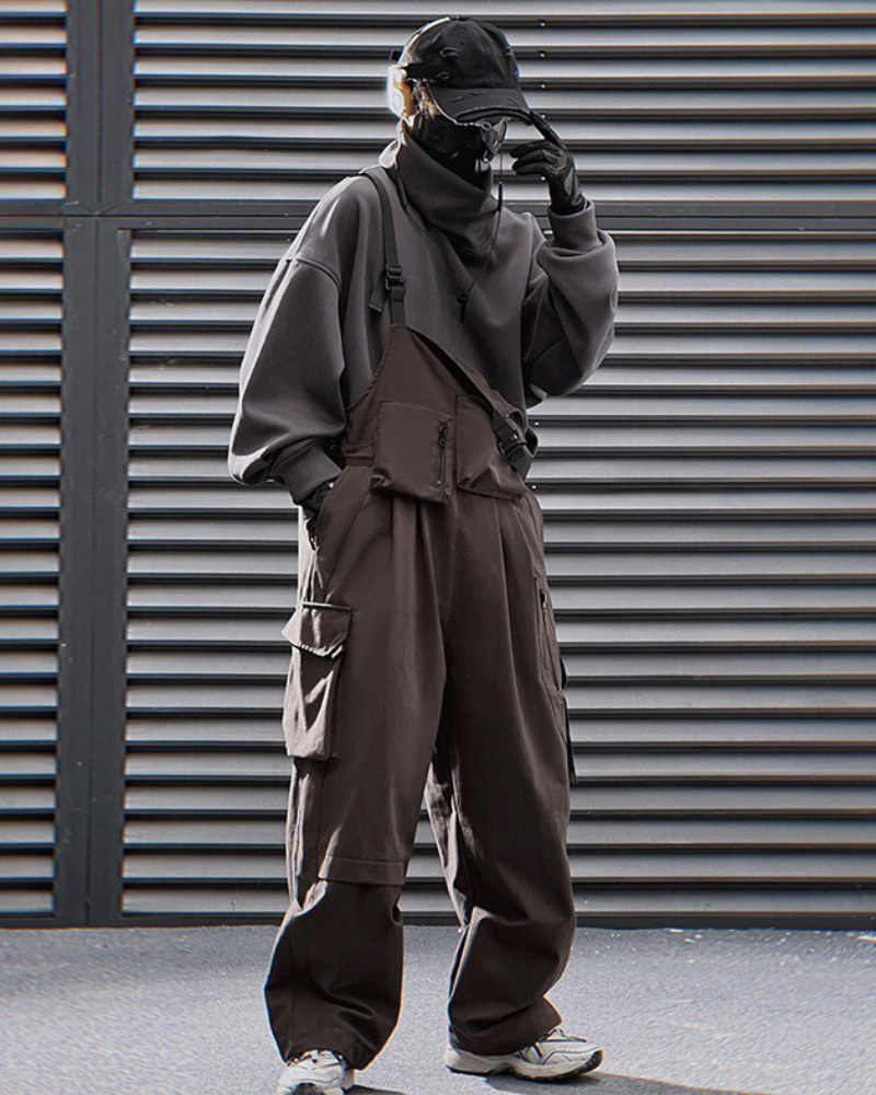 Versatile Utility Overall Pants - stylish overall pants - Stylish Multi-Pocket Utility Overall Pants for Everyday Use - Main view