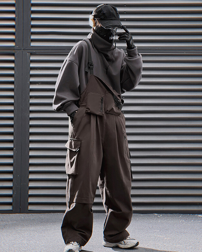 Versatile Utility Overall Pants - stylish overall pants - Stylish Multi-Pocket Utility Overall Pants for Everyday Use - Main view