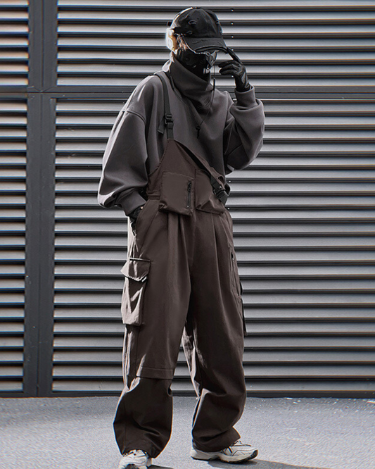 Versatile Utility Overall Pants - stylish overall pants - Stylish Multi-Pocket Utility Overall Pants for Everyday Use - Main view