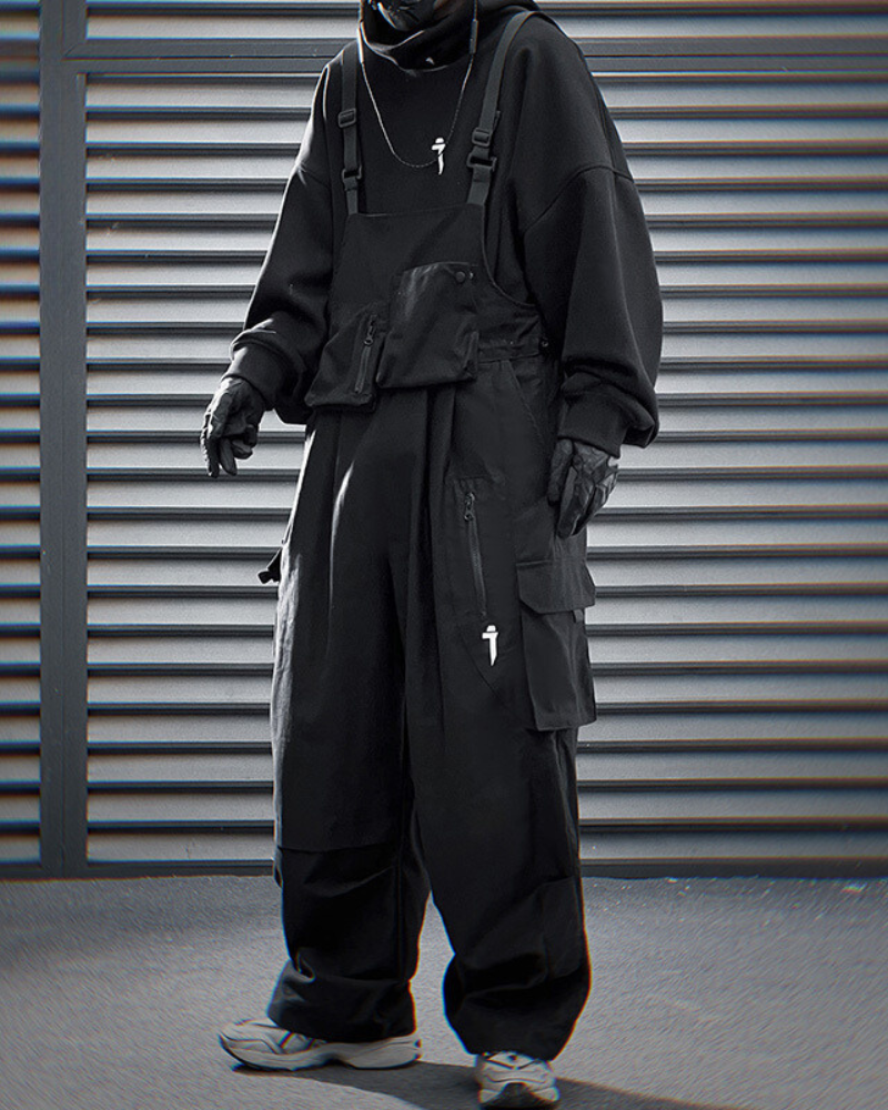 Versatile Utility Overall Pants - utility pants - Stylish Multi-Pocket Utility Overall Pants for Everyday Use - View 2