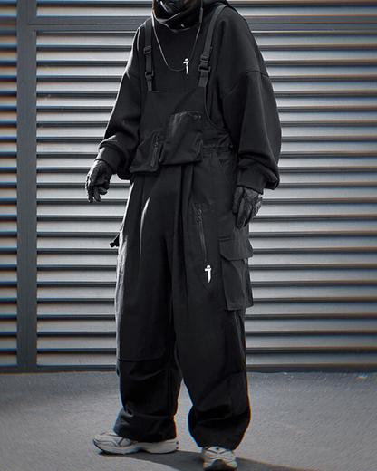 Versatile Utility Overall Pants - utility pants - Stylish Multi-Pocket Utility Overall Pants for Everyday Use - View 2
