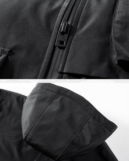 Versatile Winter Cargo Jacket -  cold weather jackets - Futuristic Winter Cargo Jacket with Chest Pockets - View 7