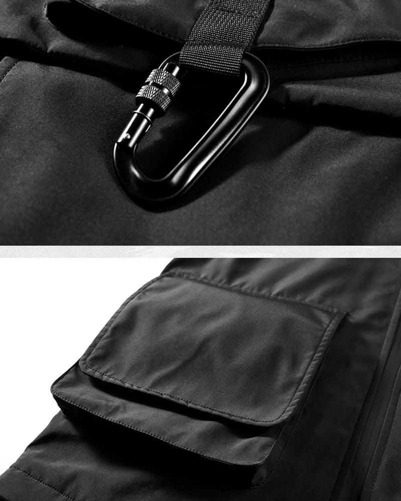 Versatile Winter Cargo Jacket -  durable outerwear - Futuristic Winter Cargo Jacket with Chest Pockets - View 8