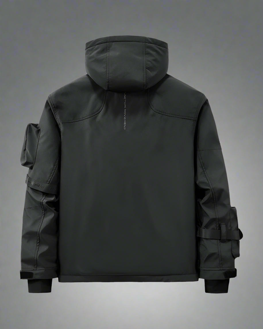 Versatile Winter Cargo Jacket - winter jacket - Futuristic Winter Cargo Jacket with Chest Pockets - View 2