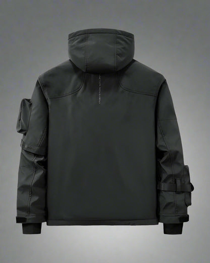 Versatile Winter Cargo Jacket - winter jacket - Futuristic Winter Cargo Jacket with Chest Pockets - View 2