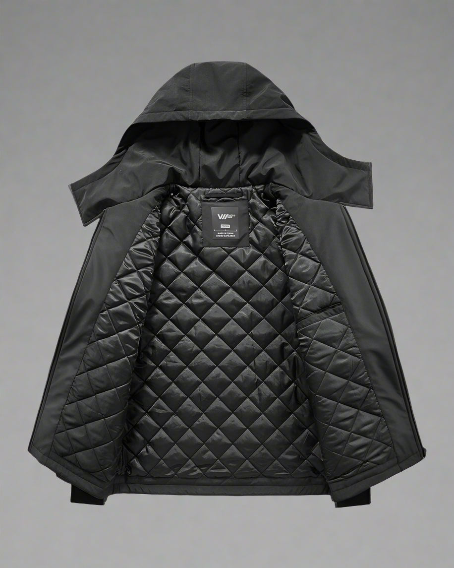 Versatile Winter Cargo Jacket - winter techwear - Futuristic Winter Cargo Jacket with Chest Pockets - View 3