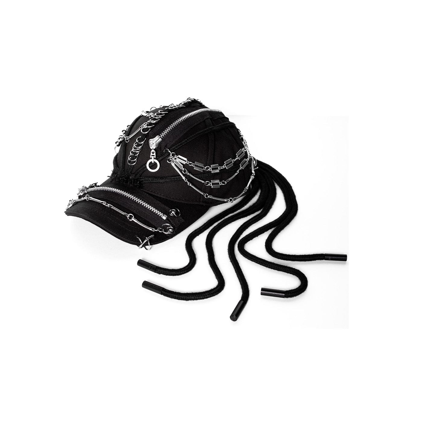Versatile Zip Dreadlock Cap - stylish metal string cap - Stylish Zip Dreadlock Cap for Urban Fashion - View 2
