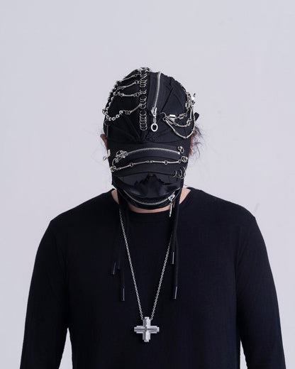 Versatile Zip Dreadlock Cap - stylish metal string cap - Stylish Zip Dreadlock Cap for Urban Fashion - View 9