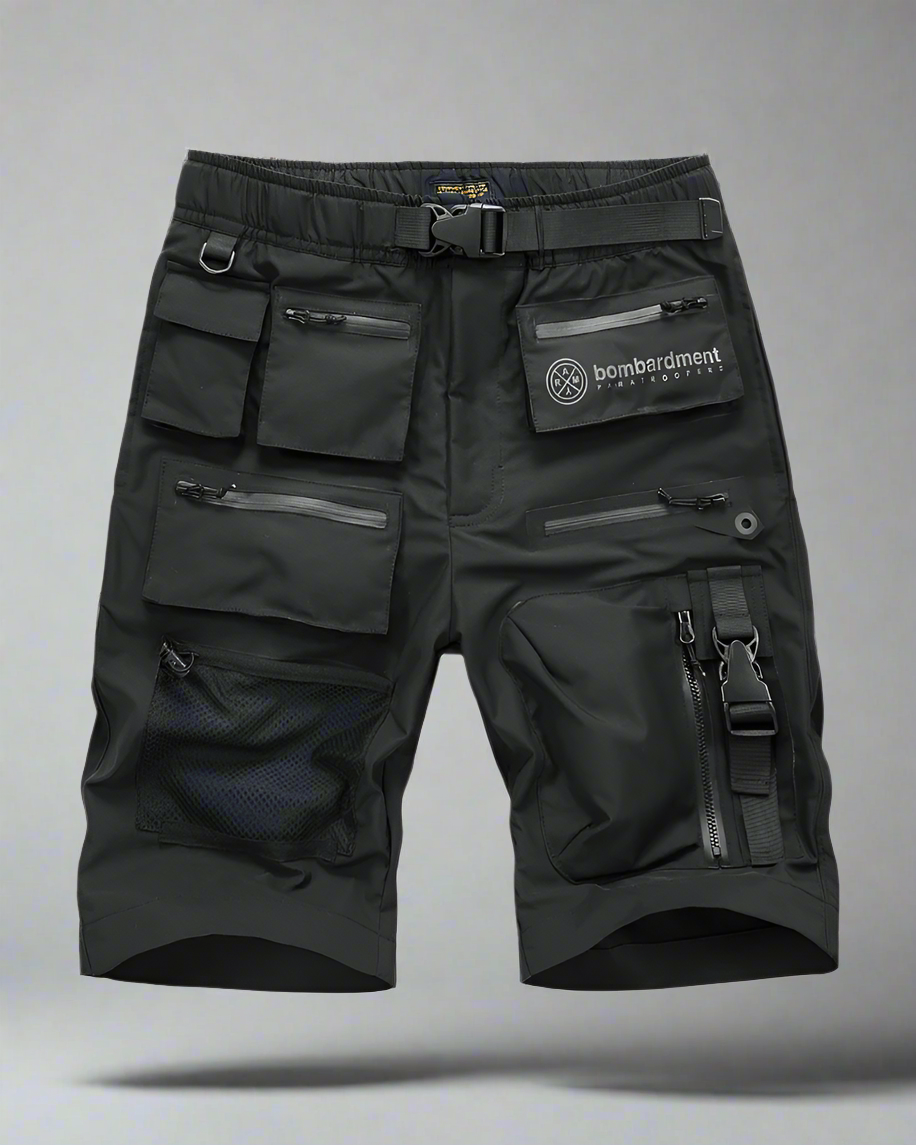 Versatile Zip Pocket Cargo Shorts - cargo shorts - Comfortable Zip Pocket Cargo Shorts for Everyday Wear - Main view