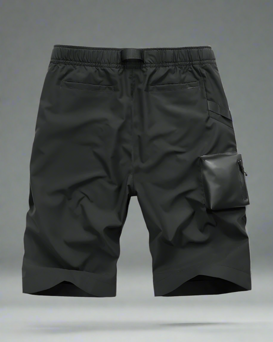 Versatile Zip Pocket Cargo Shorts - comfortable techwear shorts - Comfortable Zip Pocket Cargo Shorts for Everyday Wear - View 2