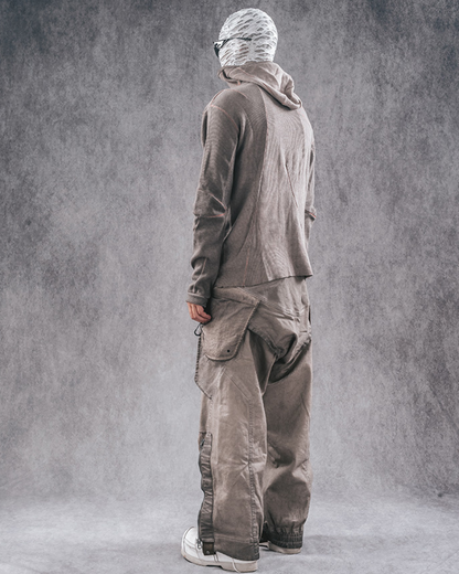 Versatile Zip-Up Hoodie Hoodie -  brown hoodie - Futuristic Zip-Up Hoodie for Stylish Layering - View 3