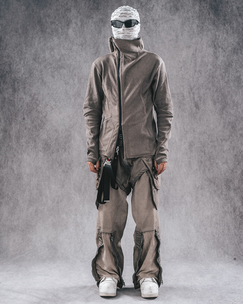 Versatile Zip-Up Hoodie Hoodie - zip-up hoodie - Futuristic Zip-Up Hoodie for Stylish Layering - View 2