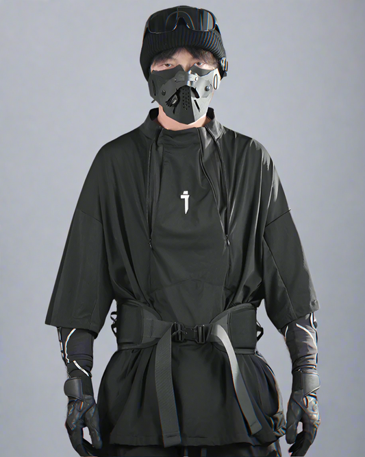 Versatile Zipper Collar Tee - comfortable t-shirt - Versatile Zipper Collar Tee for Comfort and Style - Main view