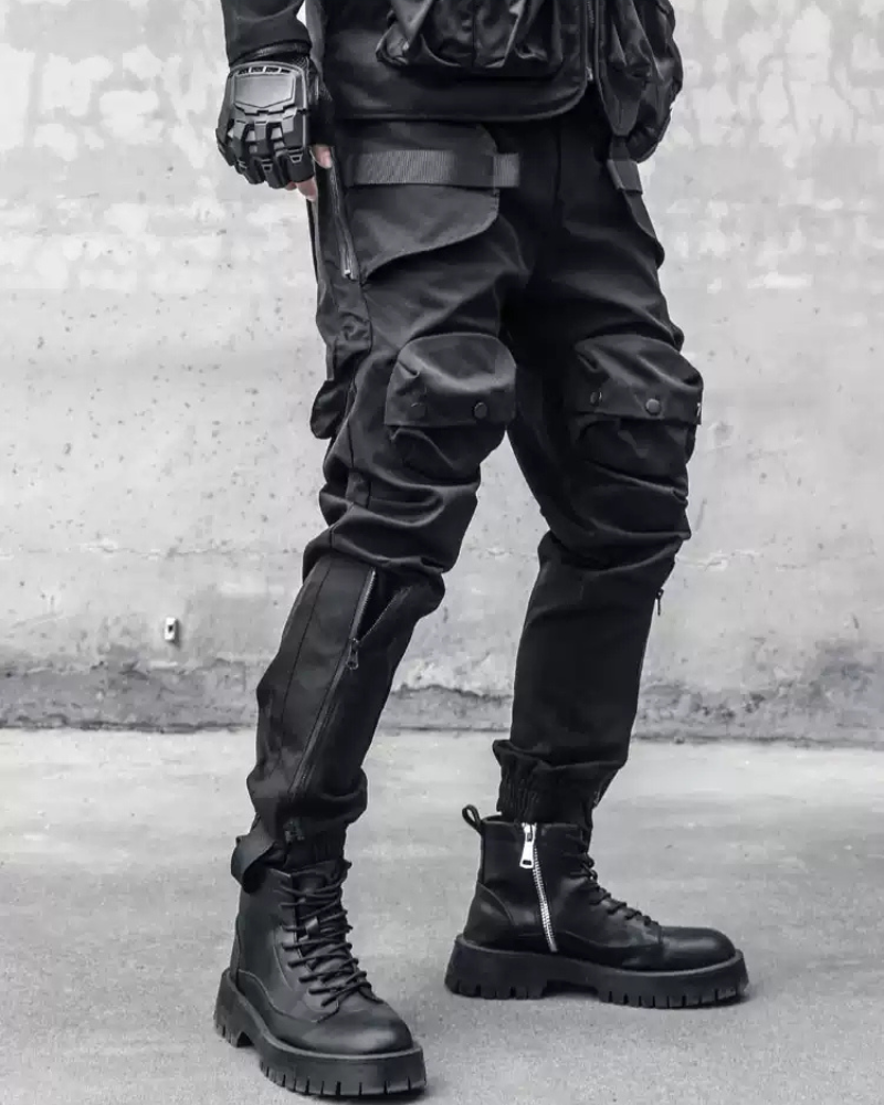 Versatile Zippered Cargo Trousers - functional pocket trousers - Functional Zippered Cargo Trousers for Everyday Use - View 3