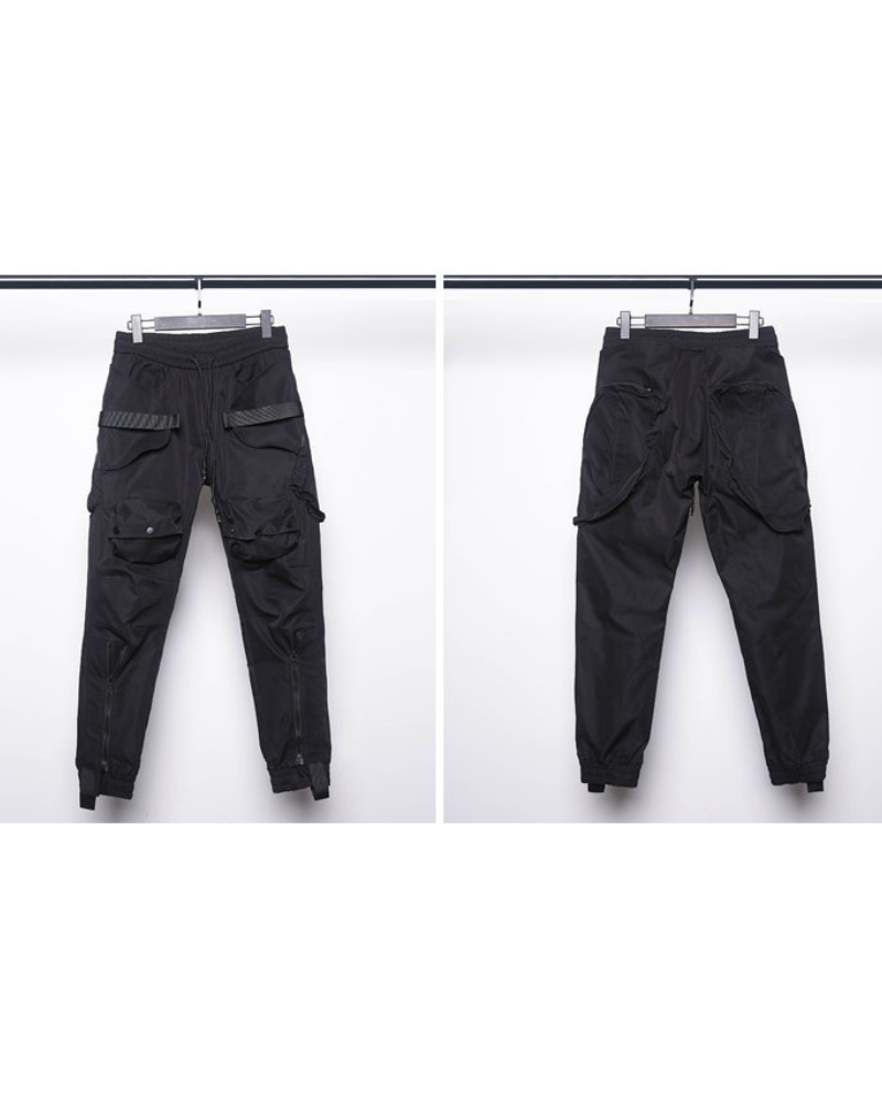 Versatile Zippered Cargo Trousers -  tech-inspired cargo pants - Functional Zippered Cargo Trousers for Everyday Use - View 6