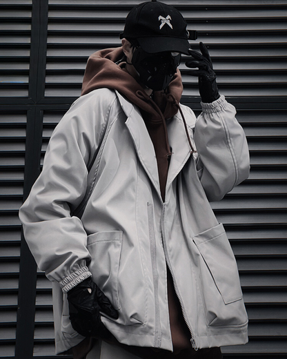 Versatile Zippered Unisex Suit Jacket -  comfortable jacket - Unisex Techwear Zip Jacket for Modern Comfort - View 3
