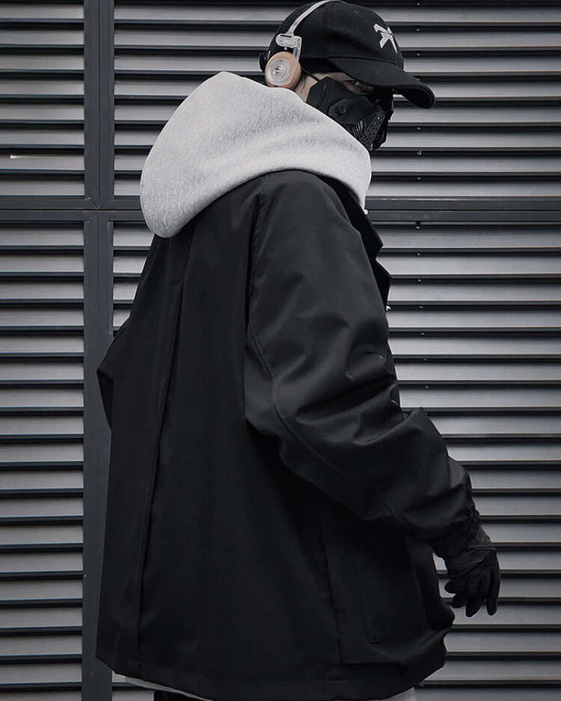 Versatile Zippered Unisex Suit Jacket -  futuristic - Unisex Techwear Zip Jacket for Modern Comfort - View 4