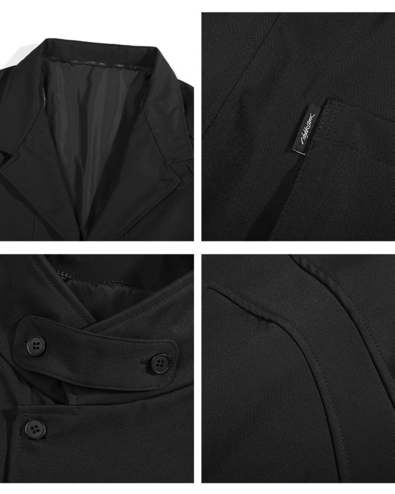 Versatile Zippered Unisex Suit Jacket - techwear - Unisex Techwear Zip Jacket for Modern Comfort - View 10