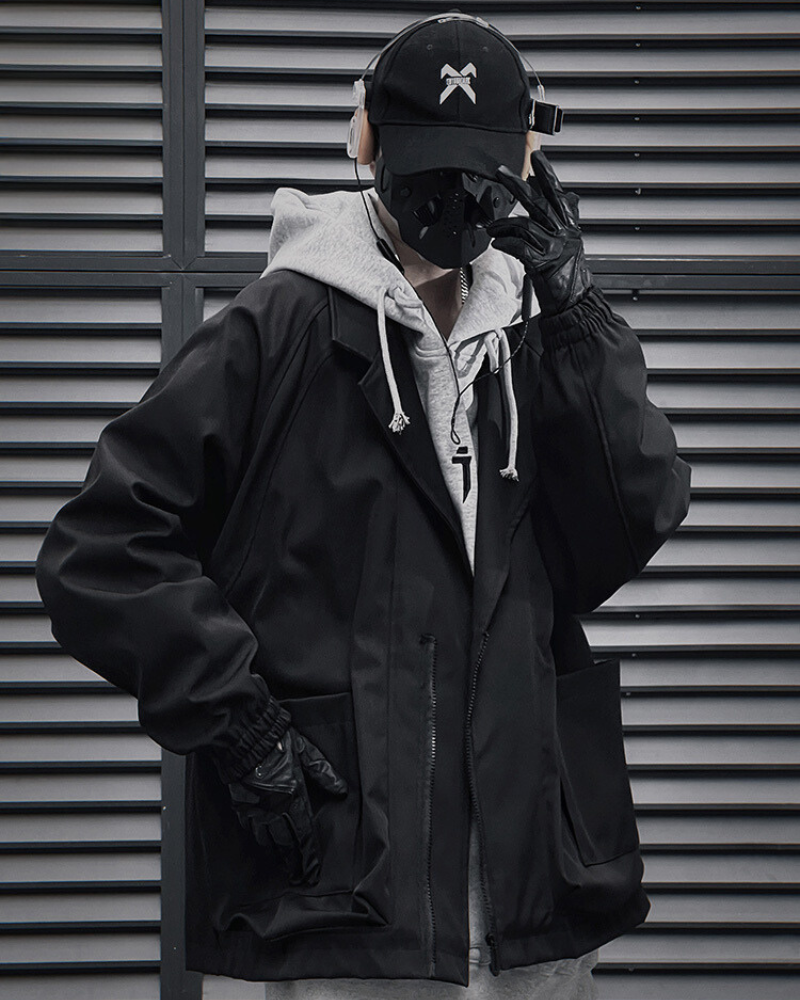 Versatile Zippered Unisex Suit Jacket - techwear jacket - Unisex Techwear Zip Jacket for Modern Comfort - View 2