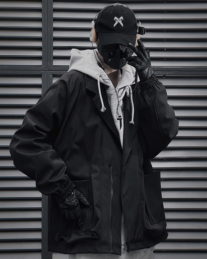 Versatile Zippered Unisex Suit Jacket - techwear jacket - Unisex Techwear Zip Jacket for Modern Comfort - View 2