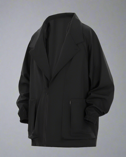 Versatile Zippered Unisex Suit Jacket -  unisex jacket - Unisex Techwear Zip Jacket for Modern Comfort - View 8