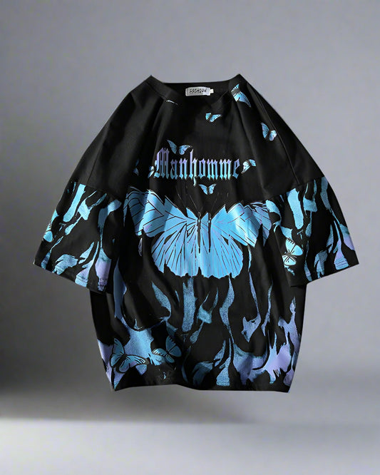 Vibrant Butterfly Urban Tee - butterfly tee - Vibrant Butterfly Urban Tee for Edgy Streetwear Style - Main view