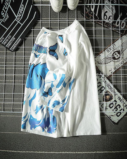 Vibrant Butterfly Urban Tee - butterfly tee - Vibrant Butterfly Urban Tee for Edgy Streetwear Style - View 8