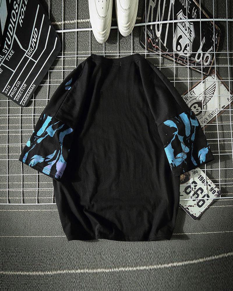 Vibrant Butterfly Urban Tee -  gothic urban streetwear - Vibrant Butterfly Urban Tee for Edgy Streetwear Style - View 5