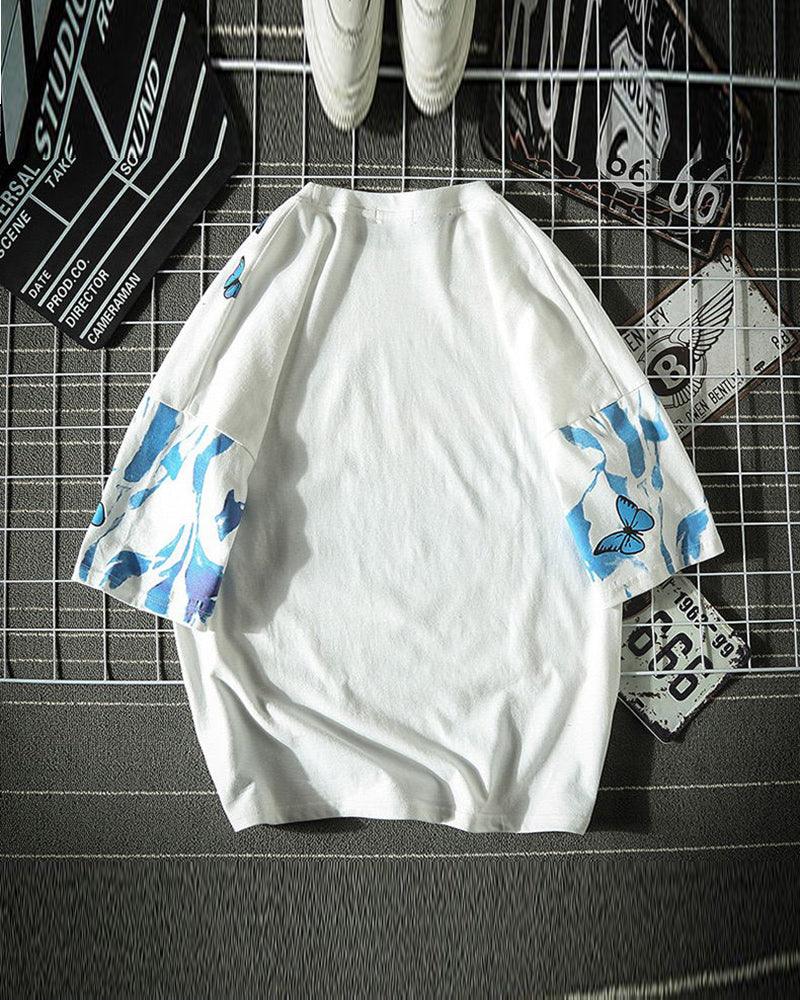 Vibrant Butterfly Urban Tee -  urban style - Vibrant Butterfly Urban Tee for Edgy Streetwear Style - View 7
