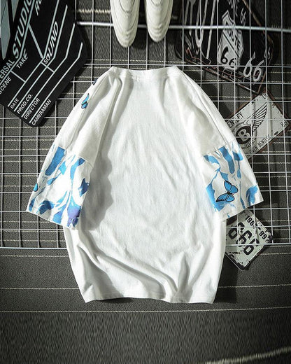 Vibrant Butterfly Urban Tee -  urban style - Vibrant Butterfly Urban Tee for Edgy Streetwear Style - View 7