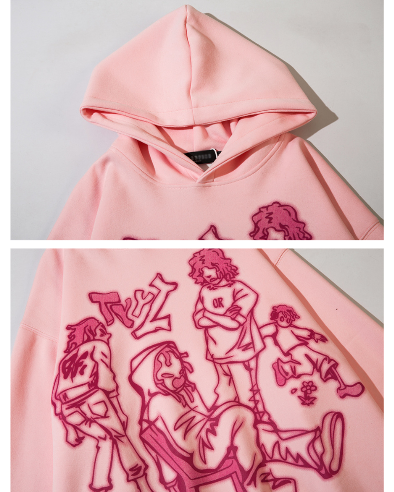 Vibrant Cartoon Streetwear Hoodie -  cartoon hoodie - Vibrant Cartoon Streetwear Hoodie for Everyday Comfort - View 10