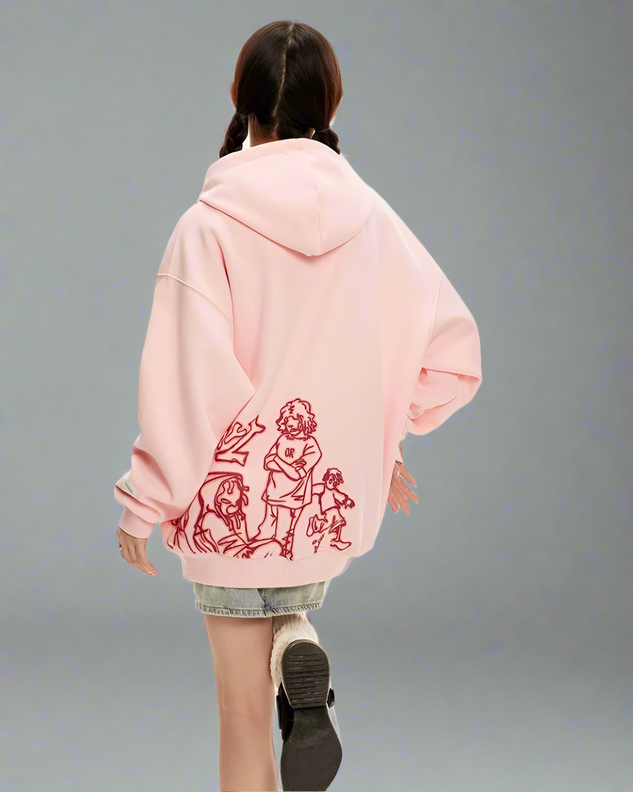 Vibrant Cartoon Streetwear Hoodie -  cartoon hoodie - Vibrant Cartoon Streetwear Hoodie for Everyday Comfort - View 3
