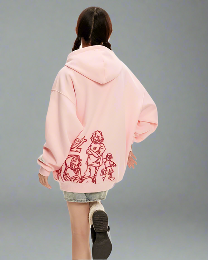 Vibrant Cartoon Streetwear Hoodie -  cartoon hoodie - Vibrant Cartoon Streetwear Hoodie for Everyday Comfort - View 3