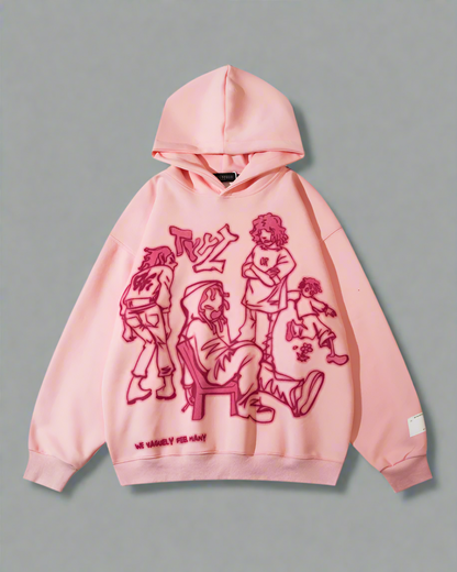 Vibrant Cartoon Streetwear Hoodie -  comfortable hoodie - Vibrant Cartoon Streetwear Hoodie for Everyday Comfort - View 4