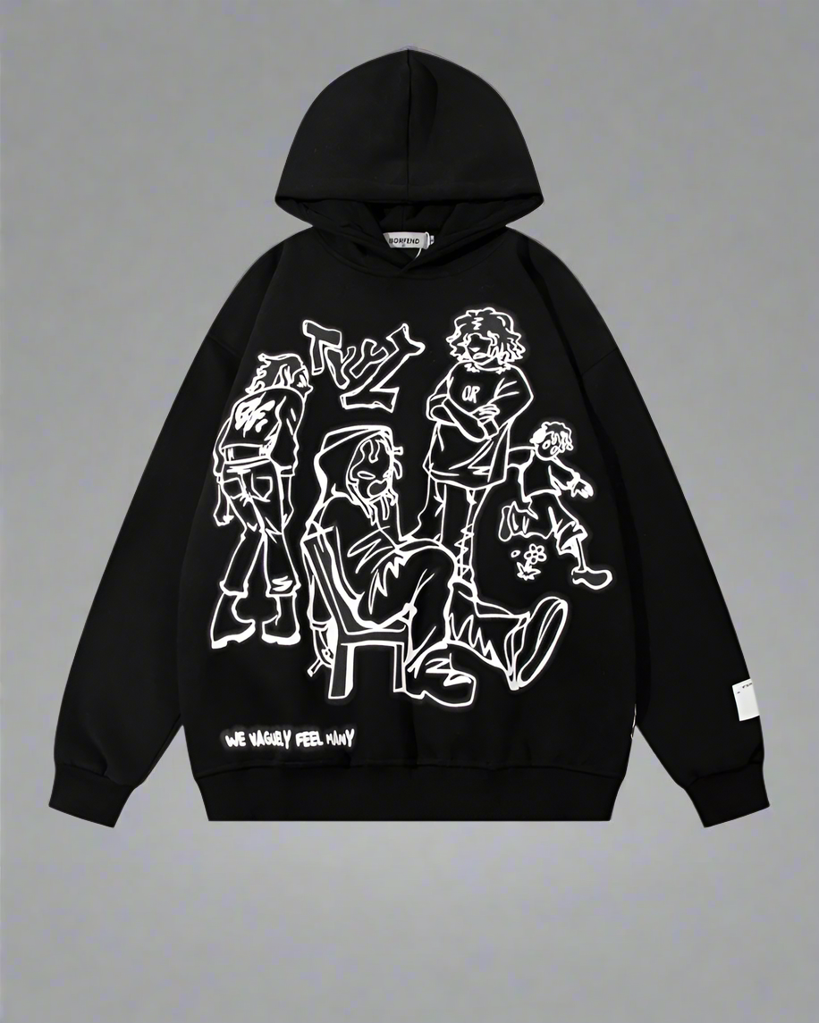 Vibrant Cartoon Streetwear Hoodie -  comfortable outerwear - Vibrant Cartoon Streetwear Hoodie for Everyday Comfort - View 5