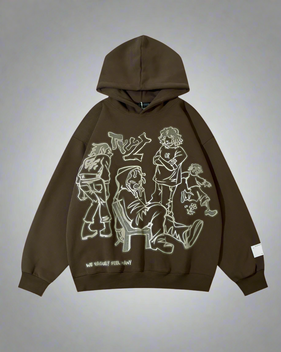 Vibrant Cartoon Streetwear Hoodie -  durable fabric hoodie - Vibrant Cartoon Streetwear Hoodie for Everyday Comfort - View 6